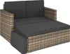 Canapé de jardin CORFOU modulable - marron naturel Voir les images du produit 1