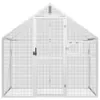 vidaXL Voliere Silbern 179x100x185 cm Aluminium Produktbild-Vorschau 3
