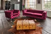 KAWOLA Sofa NARLA Chesterfield 3-Sitzer Velvet rot Produktbild-Vorschau 9