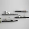vidaXL Etagère flottante 4 pcs. noir 80x23,5x3,8 cm MDF - Voir les images du produit 2