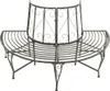 A metal garden bench designed to fit around a tree trunk. Náhled obrázku produktu