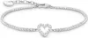 Bracelet de tennis cœur avec pierres blanches argent Voir les images du produit 2