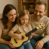 Ukelele para niños, instrumento musical de madera natural Vista previa de la imagen del producto 11