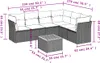 Modulares Garten-Sofaset, 7-teilig, aus beigem Poly Rattan Produktbild-Vorschau 3