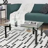 COSTWAY Table basse avec plateau de table en verre, table Voir les images du produit 1