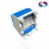 A close-up, angled view of a white and blue electrical connector, isolated on a white background. Produktbild-Vorschau