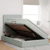 vidaXL Lit de rangement avec matelas gris clair 120 x 200 Voir les images du produit 4