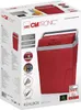 The image shows the retail packaging of a Clatronic cooler box. Produktbild-Vorschau