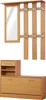 HOMCOM Eingangshalle mit Spiegelgarderobe und Schuhregal, Produktbild-Vorschau 1