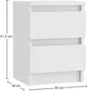 Nachttisch Beistelltisch weiß 30x28x41,2 cm - mit zwei Produktbild-Vorschau 6