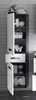 Hochschrank - Weiß Hochglanz - Grau - B 38 cm - 2 Türen - 1 Produktbild-Vorschau 6