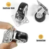 8 Stück Mini Möbelrollen 360? Drehbar, Gummiräder Produktbild-Vorschau 3