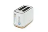 A white two-slice toaster with wood-effect accents, shown on a white background. Produktbild-Vorschau