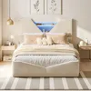 ProximaX gestoffeerd bed 140x200, beige fluweel, Productafbeelding-voorbeeld 2