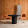 Tavolo da pranzo rotondo legno di hevea e impiallacciatura Anteprima dell’immagine prodotto 2