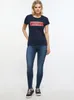 MUSTANG Damen, T-Shirt Alina C Logo Tee, XS, Blau, sport, Produktbild-Vorschau 6