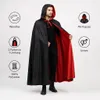 Wendecape mit Kapuze XL 160 cm Schwarz Rot – Langer Umhang Produktbild-Vorschau 10