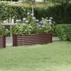 vidaXL Zvýšené lůžko Pozinkovaná ocel 152x40x36 cm Hnědá Náhled obrázku produktu 2