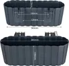 Antracitový plastový balkonový truhlík 38,3x21,2 cm s háčky Náhled obrázku produktu 23
