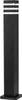 A black, rectangular garden bollard light with horizontal white light strips at the top. Náhľad obrázku produktu