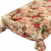 Tischdecke Wachstuch Blumen Braun Robust Wasserabweisend Produktbild-Vorschau 1