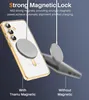 A phone case with a magnetic charger attached, demonstrating its magnetic lock feature. Produktbild-Vorschau