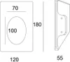 ISOLED Gips-Wand-Einbauleuchte, viereckig, GU4/MR11, große Produktbild-Vorschau 2