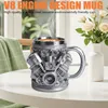 V8 Motoren Edelstahlbecher, für Zuhause, Büro, Reisen, Produktbild-Vorschau 5