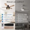 Ventilatore da soffitto Ø132 cm con luce e telecomando, Anteprima dell’immagine prodotto 8