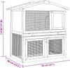 vidaXL králíkárna malá zvířecí bouda králíkárna 3 dveře Náhled obrázku produktu 7