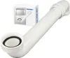 A white plastic sink drain extension pipe and its packaging are shown against a white background. Produktbild-Vorschau