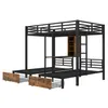 A 3-tier bunk bed with integrated desk and storage drawers, presented on a white background. Anteprima dell’immagine prodotto