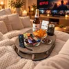 Couchbar Snackbox in grau mit 4 Glasschalen - Sofabar für Produktbild-Vorschau 2