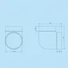 Runder 90° PVC Lüftungsrohrbogen Ø 100 mm für Produktbild-Vorschau 4