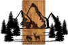 Wallity, Natural Habitat, Wanddeko, Nussbaum, Metall, 57 x Produktbild-Vorschau 5