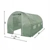 A green greenhouse with dimensions indicated by measurement lines and numbers. Produktbild-Vorschau