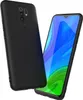 A black smartphone case is shown next to a smartphone with a colorful screen. Podgląd zdjęcia produktu