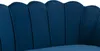 Muschelförmiges 2-Sitzer-Sofa aus dunkelblauem Velours Produktbild-Vorschau 5