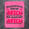 Manchmal bist du echt ein Arsch Metallschild in 15x20 cm Produktbild-Vorschau 2