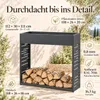 HAGO24 Feuerholzregal Anthrazit verzinkter Stahl Produktbild-Vorschau 4