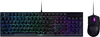 A black gaming keyboard and mouse set with RGB lighting. Produktbild-Vorschau
