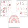 ABC Kinderposter 3er Set Lernposter Regenbogen Alphabet & Produktbild-Vorschau 1