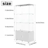 Vitrine INONEFT en verre, avec éclairage LED et serrure, 4 Voir les images du produit 2