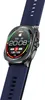 A close-up, angled shot of a blue smartwatch with a dark gray bezel and a dark blue strap, displayed against a white background. Náhled obrázku produktu