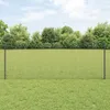 vidaXL Płot ze słupkami szary Podgląd zdjęcia produktu 2