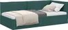 vidaXL Struttura letto ad angolo con testiera verde scuro Anteprima dell’immagine prodotto 1