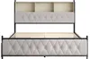 Lit double 180 x 200 cm, 4 tiroirs, ports USB/Type-C, Voir les images du produit 5