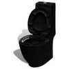 vidaXL Stand-WC & Bidet Set Schwarz Keramik Produktbild-Vorschau 4