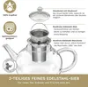 Creano Teekanne aus Glas 1,6l + ein Stövchen aus Edelstahl, Produktbild-Vorschau 6