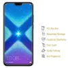 A smartphone screen protector with feature callouts. Produktbild-Vorschau